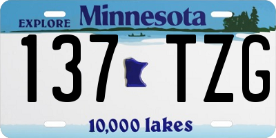 MN license plate 137TZG