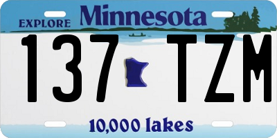 MN license plate 137TZM