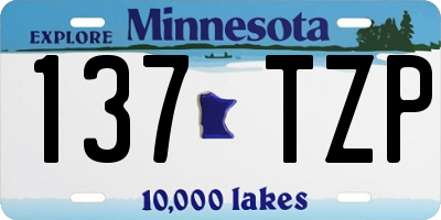 MN license plate 137TZP