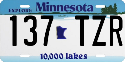 MN license plate 137TZR