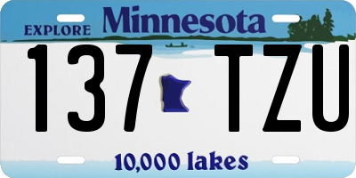 MN license plate 137TZU