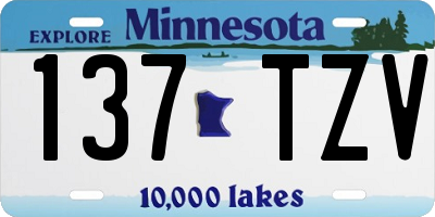MN license plate 137TZV