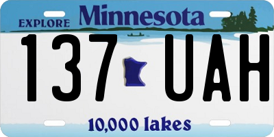 MN license plate 137UAH