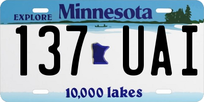 MN license plate 137UAI