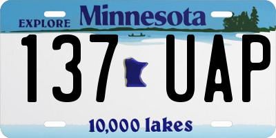 MN license plate 137UAP