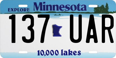 MN license plate 137UAR