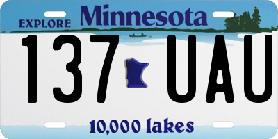MN license plate 137UAU