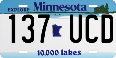 MN license plate 137UCD