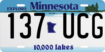 MN license plate 137UCG