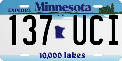 MN license plate 137UCI
