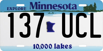MN license plate 137UCL