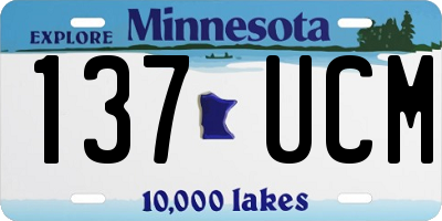 MN license plate 137UCM