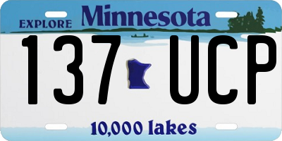 MN license plate 137UCP