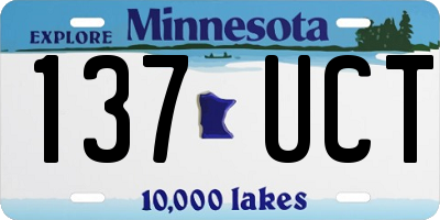 MN license plate 137UCT