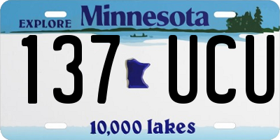 MN license plate 137UCU