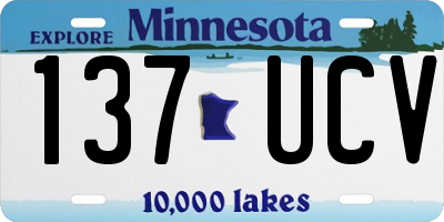 MN license plate 137UCV