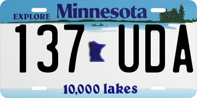 MN license plate 137UDA