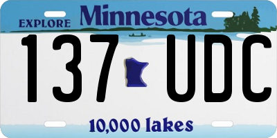 MN license plate 137UDC