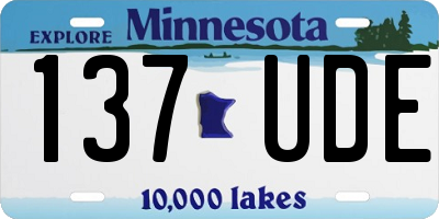 MN license plate 137UDE