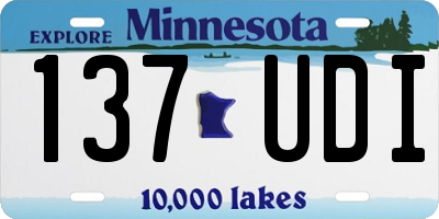 MN license plate 137UDI