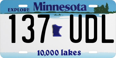 MN license plate 137UDL