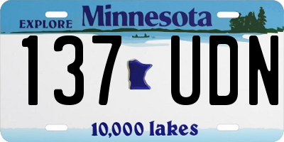 MN license plate 137UDN