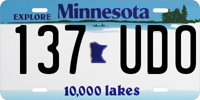 MN license plate 137UDO