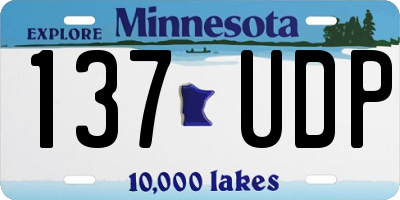 MN license plate 137UDP