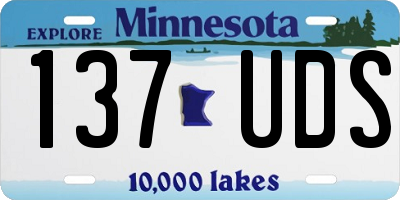 MN license plate 137UDS