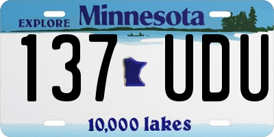 MN license plate 137UDU