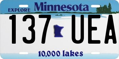 MN license plate 137UEA