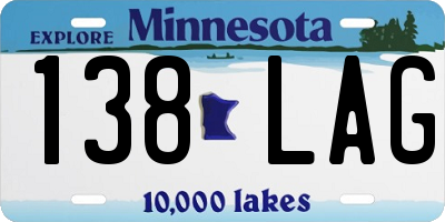 MN license plate 138LAG