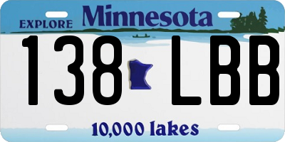 MN license plate 138LBB