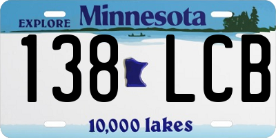 MN license plate 138LCB