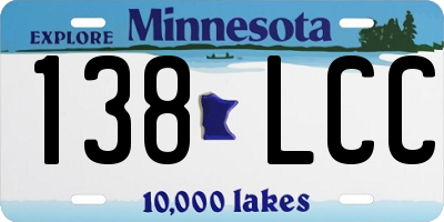 MN license plate 138LCC