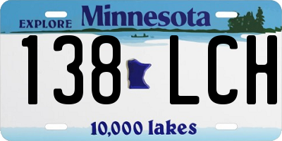 MN license plate 138LCH