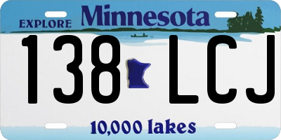 MN license plate 138LCJ