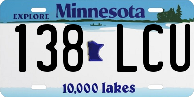 MN license plate 138LCU
