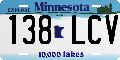 MN license plate 138LCV