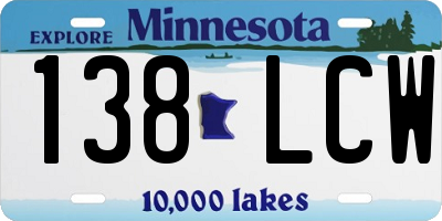 MN license plate 138LCW
