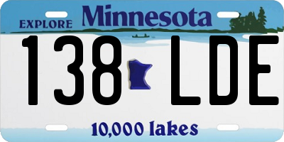 MN license plate 138LDE