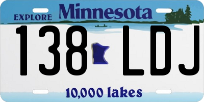MN license plate 138LDJ