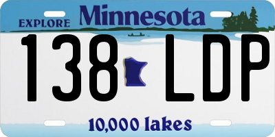 MN license plate 138LDP