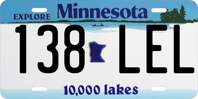 MN license plate 138LEL