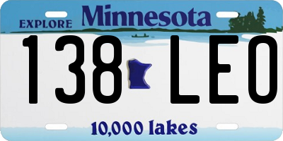 MN license plate 138LEO