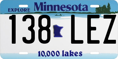 MN license plate 138LEZ