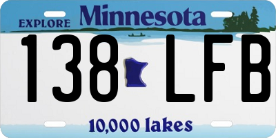 MN license plate 138LFB