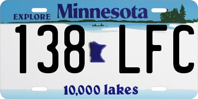 MN license plate 138LFC