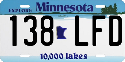 MN license plate 138LFD