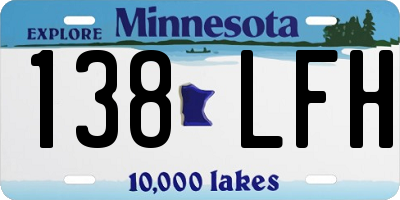MN license plate 138LFH